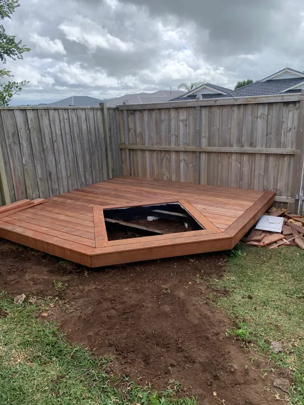 Corner Deck with Firepit